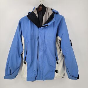 Vtg Helix Women's M Snowboarding/Ski Jacket Coat Blue/Navy/Black W Zip In Liner